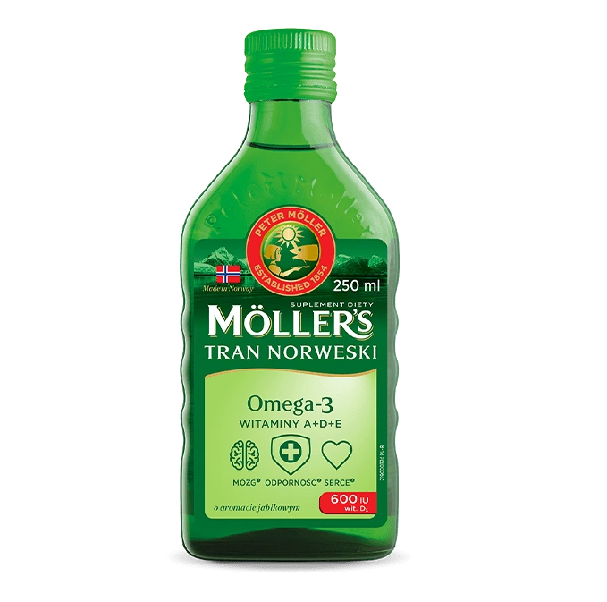 Mollers Norwegian Cod Liver Oil with Apple Flavor 250ml