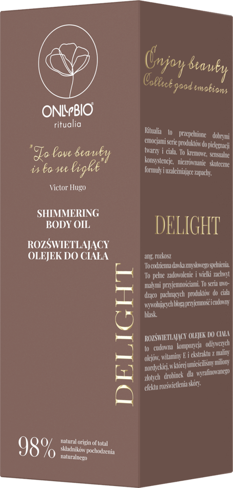 OnlyBio Ritualia Delight Rozświetlający Olejek do Ciała z Wegańską Formułą 150ml