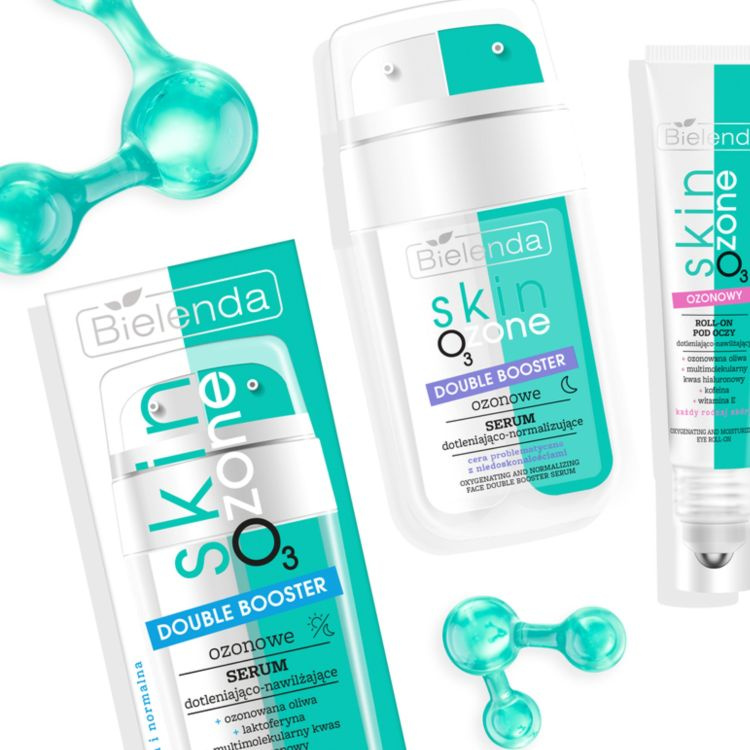 Bielenda Skin O3 Zone Double Booster Ozone Oxygenating and Moisturizing Serum for Dry and Normal Skin 2x7.5ml