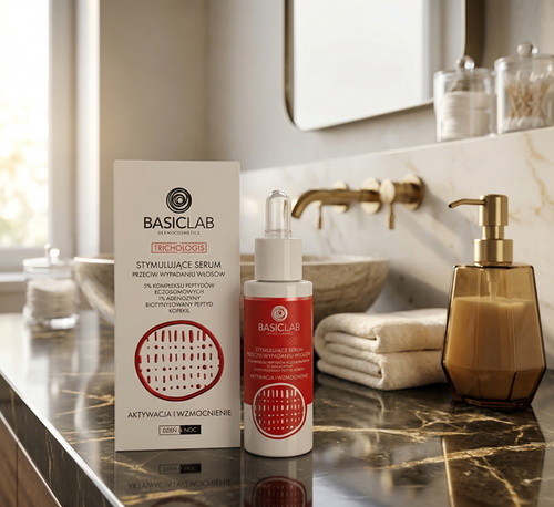 BasicLab Dermocosmetics Trichologis Serum Stymulujące Przeciw Wypadaniu Włosów z Egzozomem 1% Adenozyna 30ml