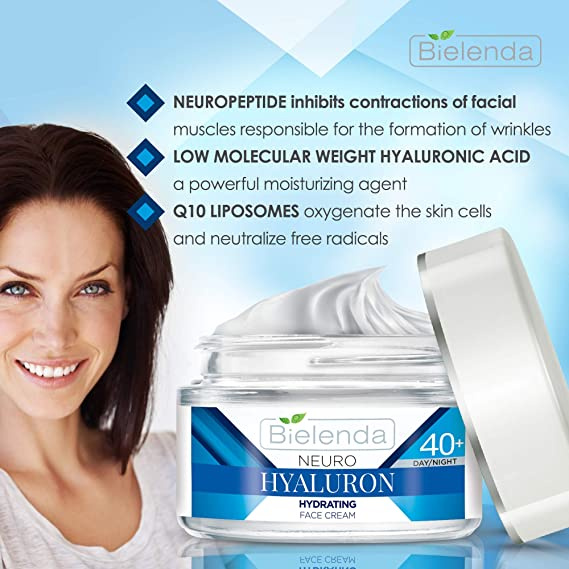 Bielenda Neuro Hialuron Moisturizing Anti Wrinkle Cream 40+ Day and Night 50ml