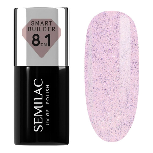 Semilac Smart Builder 8in1 Builder Gel 806 Glitter Delicate Pink 7ml