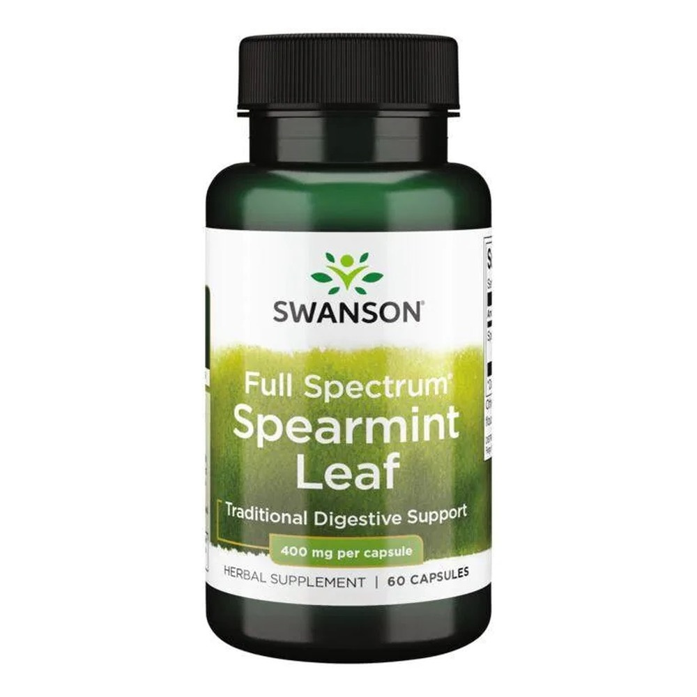Swanson Full Spectrum Spearmint Leaf 400mg Liść Mięty 60 Kapsułek