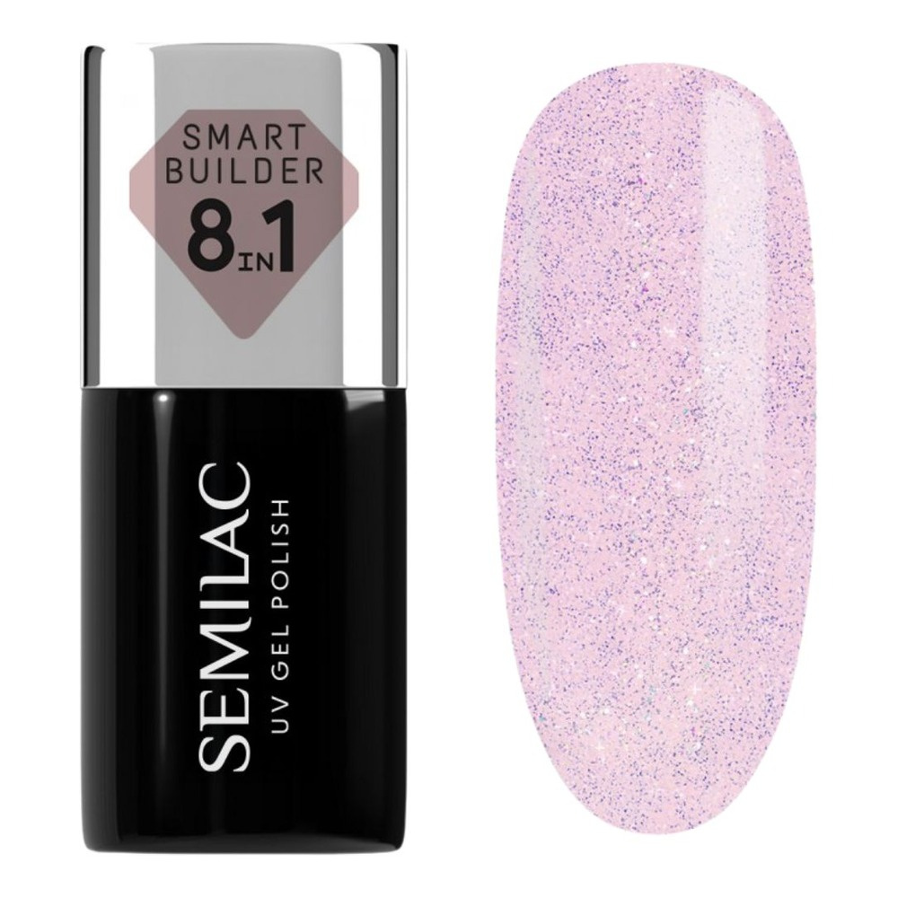 Semilac Smart Builder 8in1 Builder Gel 806 Glitter Delicate Pink 7ml