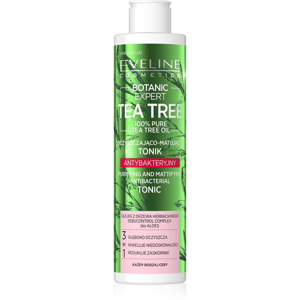 Eveline Botanic Expert Tea Tree Cleansing Matting Antibacterial Tonic 225ml
