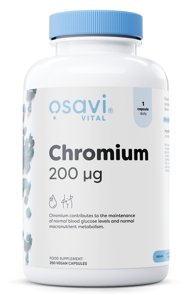 Osavi Chromium 200mcg for Normal Blood Sugar Level Support 250 Vegan Capsules