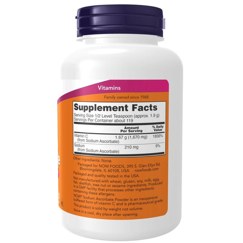 Now Foods Slippery Elm 400mg Powder Wiąz Czerwony Wspiera Układ Pokarmowy 100 Kapsułek