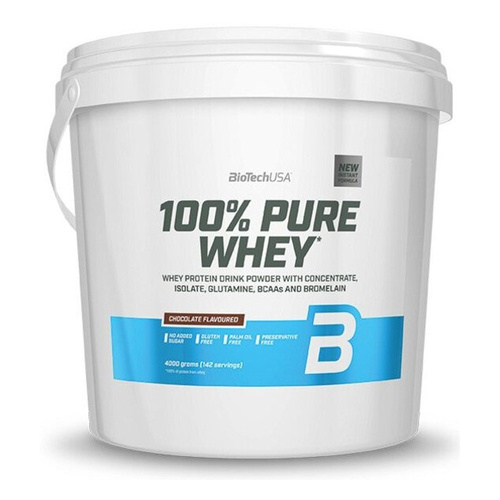 BioTechUSA 100% Pure Whey Białko Serwatkowe o Smaku Orzecha Laskowego na Wsparcie Mięśni 4000g