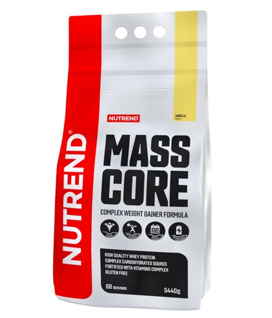 Nutrend Mass Core Gainer Na Wzrost Masy Mięśniowej Waniliowy 5440g