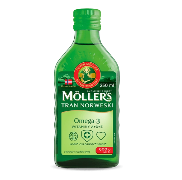 Mollers Norwegian Cod Liver Oil with Apple Flavor 250ml