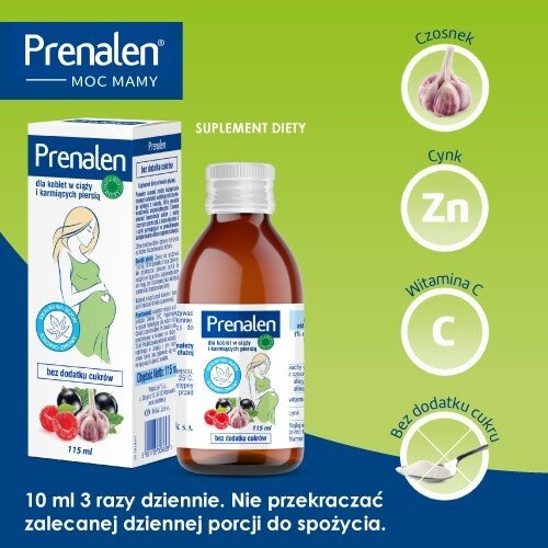 Prenalen Syrop Przeziębienie dla Kobiet w Ciąży i Karmiących Piersią 115ml