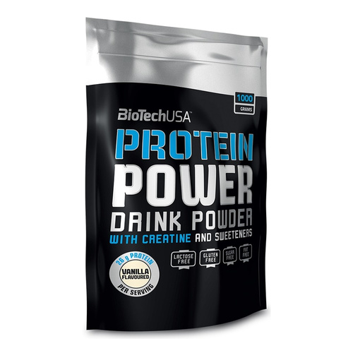 BioTechUSA Protein Power Protein Powder with Creatine, Vanilla 1000g