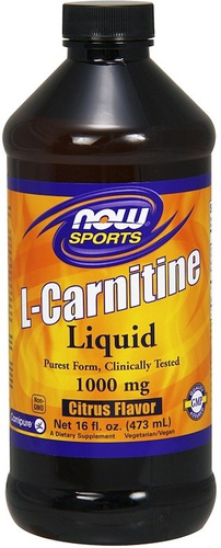 NOW Foods Liquid L-Carnitine 1000mg Tropical Punch For Fat Metabolism 473ml