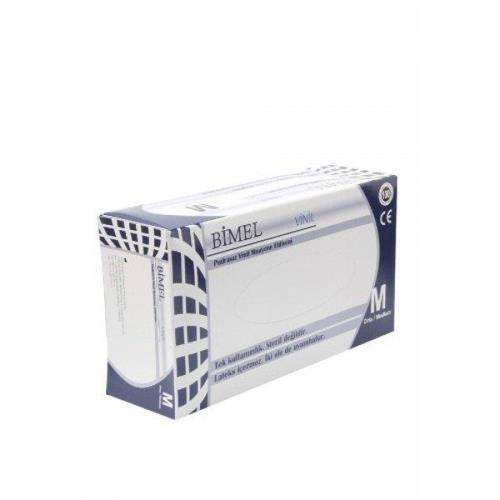 Bimel Vinyl Gloves Medium Disposable Size M 100 Pcs