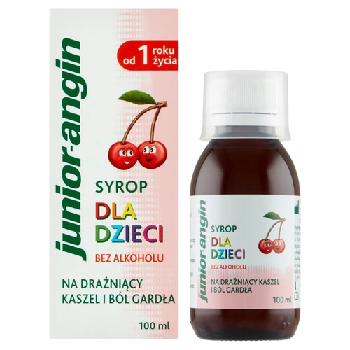 Junior-Angin Syrop na Drażniący Kaszel i Ból Gardła dla Dzieci 100ml