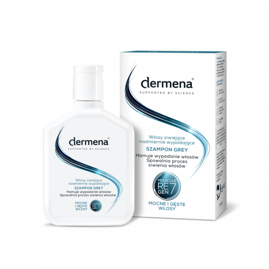 DERMENA GRAY Shampoo for gray and falling out hair, 200ml
