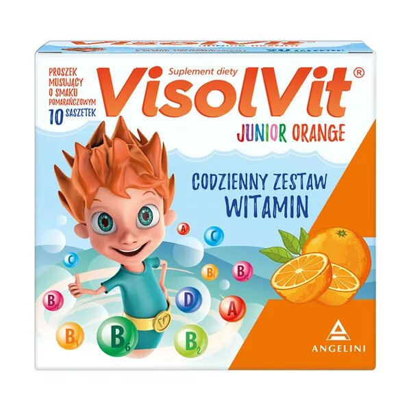 Visolvit Junior o Smaku Pomarańczowym 10 Saszetek Best Before 30.11.25