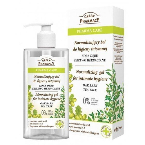 Green Pharmacy Normalizing Gel for Intimate Hygiene Oak Bark and Tea Tree 300ml