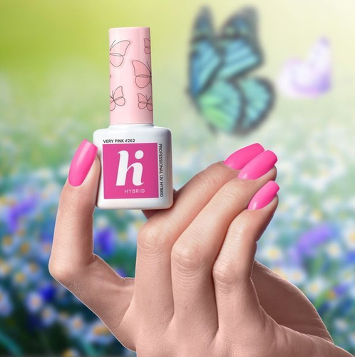 HI HYBRID Butterflies Lakier Hybrydowy Very Pink #262 , 5ml