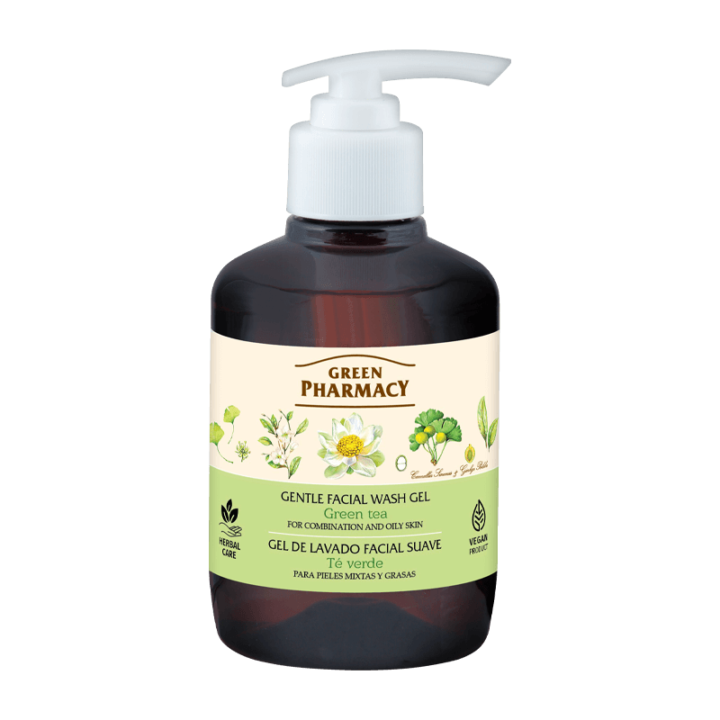 Green Pharmacy Gentle Facial Wash Gel for Combination and Oily Skin Green Tea 270ml