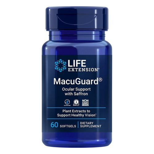 Life Extension MacuGuard Ocular Support with Saffron for Eye Health Support 60 Softgels