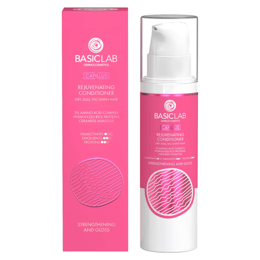 BasicLab Dermocosmetics Capillus Rejuvenating Strengthening Hair Conditioner with Shine 250ml