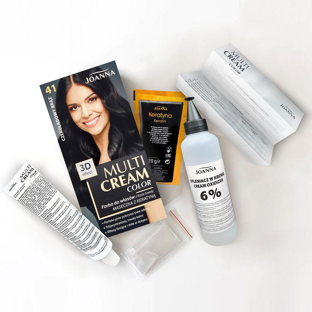 Joanna Multi Color Cream 3D Effect Hair Dye No. 41 Chocolate Brown 1 Piece