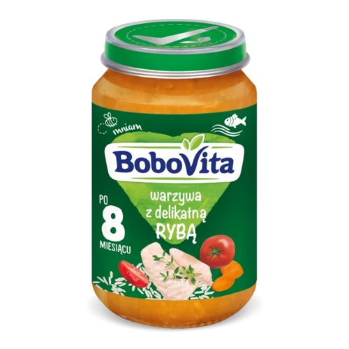 BoboVita Danie Warzywa z Delikatną Rybą dla Niemowląt po 8 Miesiącu 190g