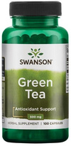 Swanson Green Tea 500mg Zielona Herbata 100 Kapsułek