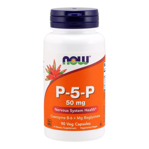 NOW Foods P-5-P 50 mg Aktywna Forma Witaminy B6 90 Kapsułek