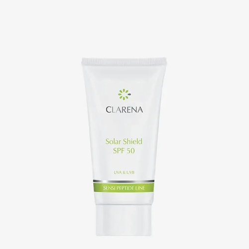 Clarena Sensi Peptide Line Solar Shield Protective Sunscreen SPF 50 for Sensitive Skin Prone to Discoloration 30ml