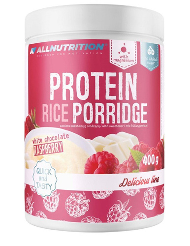 Allnutrition Protein Rice Porridge White Chocolate with Raspberry Gluten Free Snack 400g