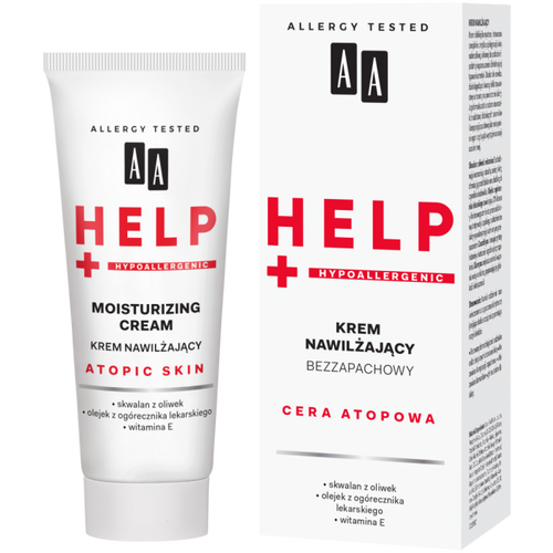 AA Help Nawilżający Krem do Cery Atopowej Suchej i Wrażliwej z Witaminą E 50ml