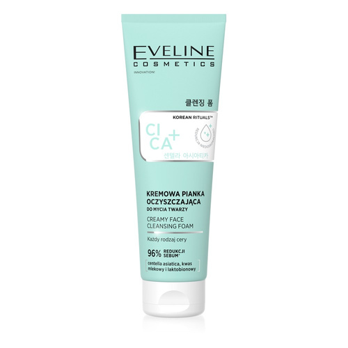 Eveline Cosmetics Korean Rituals Cica+ Kremowa Pianka Do Mycia Twarzy 125ml