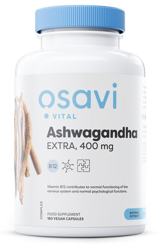 Osavi Ashwagandha Extra 400mg na Stres 180 Kapsułek Wegańskich