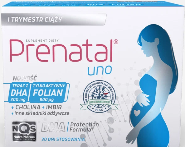 Prenatal Uno + DHA 1st Trimester of Pregnancy 30 + 30 Capsules