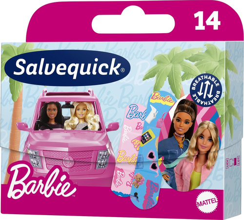 Salvequick Barbie Plastry dla Dzieci 14 Sztuk