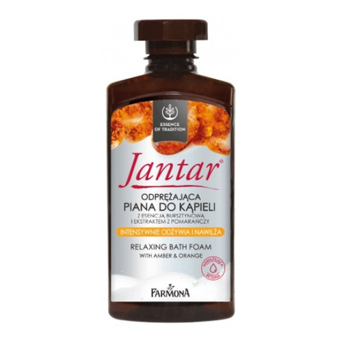 Jantar Odprężająca Piana do Kąpieli z Esencją Bursztynową i Ekstraktem z Pomarańczy 330ml