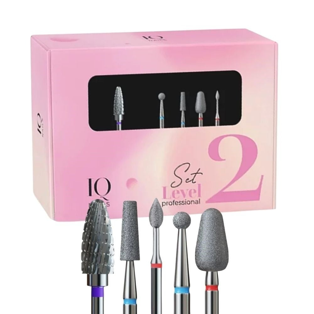 IQ Nails Level 2 Pro Nail Drill Bit Set 5pcs