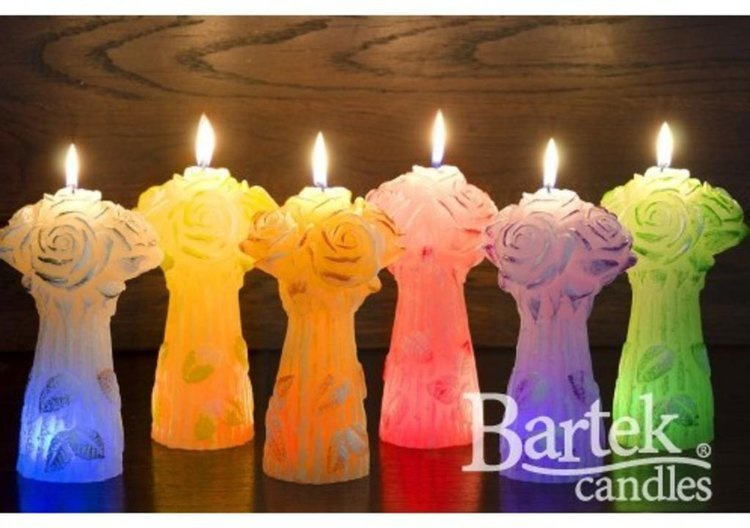 Bartek Candles Candle Roses Bouquet yellow 535g 20 cm high