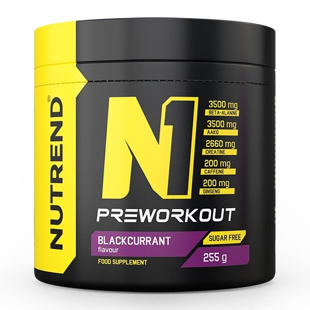 Nutrend N1 Pre-Workout Blackcurrant For Energy and Performance 255g