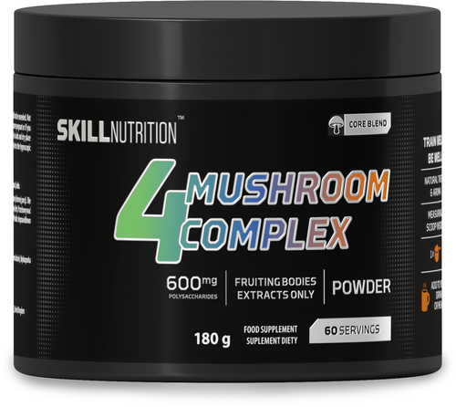 Skill Nutrition 4 Mushroom Complex Mushroom Extract Blend Powder For Daily Wellness Support 180g