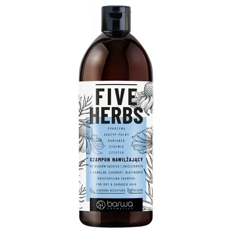 Barwa Five Herbs Szampon Nawilżający dla Włosów Suchych i Zniszczonych 480ml