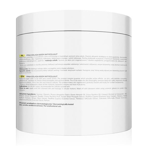 Apis Professional Pina Colada Body Tropikalny Peeling z Liofilizowanymi Ananasami dla każdego Rodzaju Skóry 650g