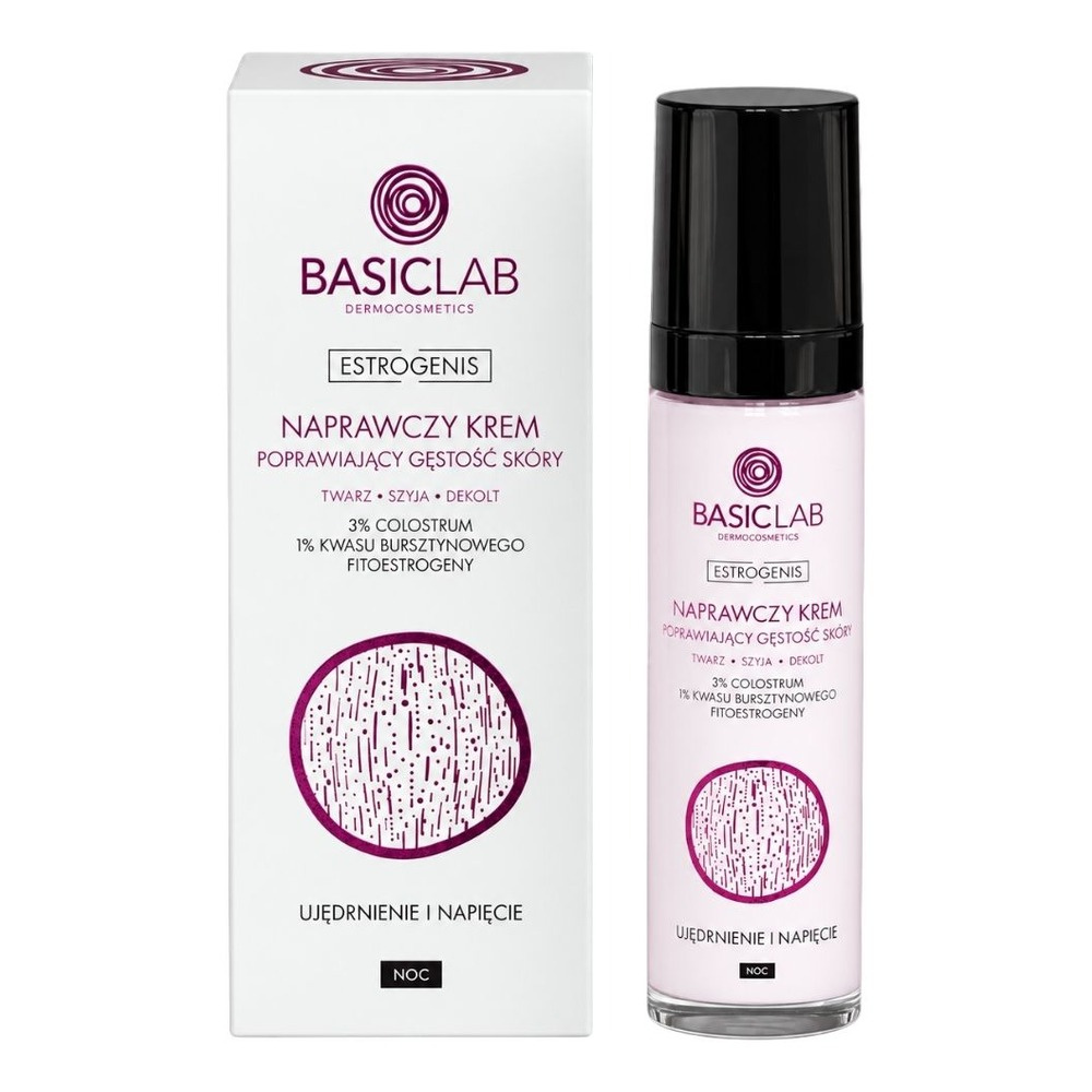 BasicLab Dermocosmetics Estrogenis Repairing Night Cream with 3% Colostrum 50ml