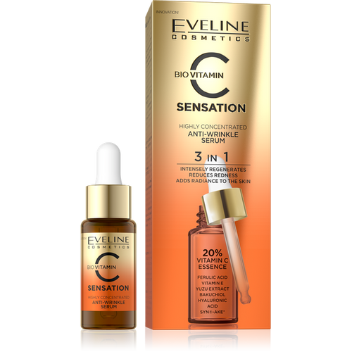 Eveline C Sensation Silnie Odmładzające Serum Przeciwzmarszczkowe z Wysokim Stężeniem Witaminy C 18ml