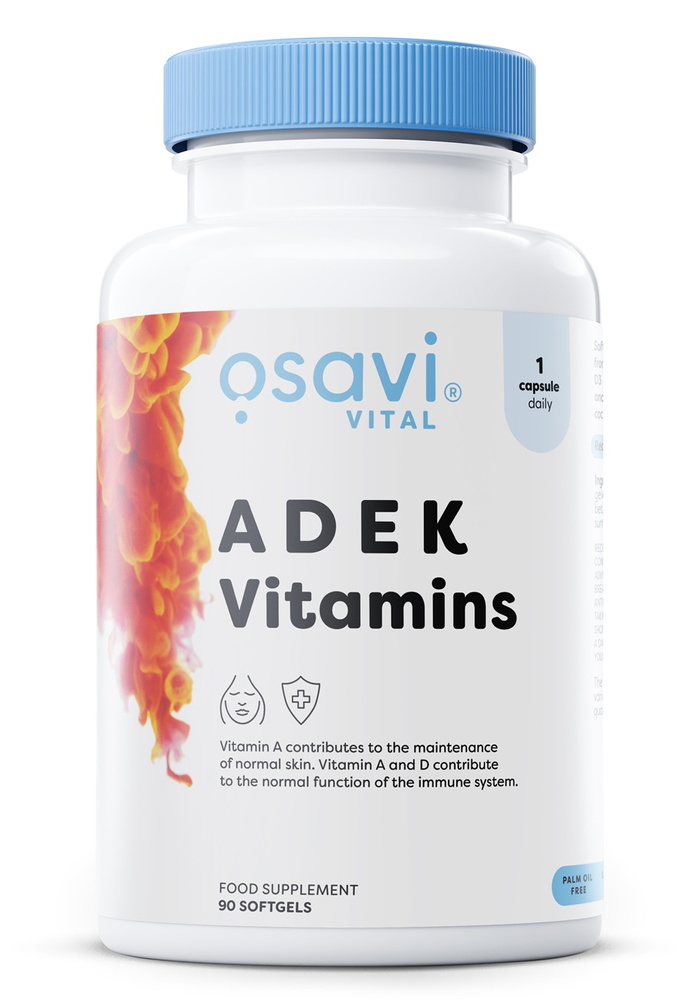 Osavi ADEK Vitamins Complex for Immunity and Bone Health 90 Softgels