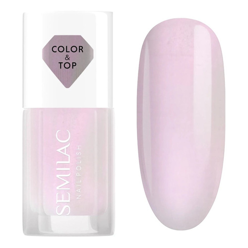 Semilac Classic Top Coat & Hybrid Gel Polish Pink Glow 7ml
