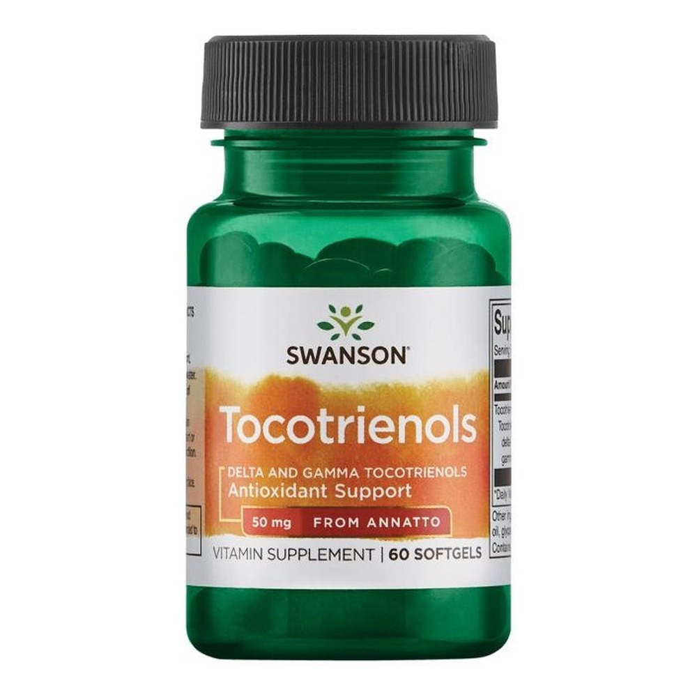 Swanson Tocotrienols 50 mg Wspomaga Obniżenie Złego Cholesterolu we Krwi 60 Kapsułek