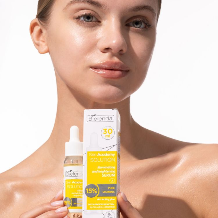 Bielenda Skin Academy Solution Serum Rozświetlająco- Rozjaśniające 15% Czystej Witaminy C 30ml